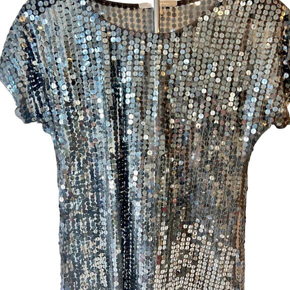 Blinged Out Sexy Dolman Sleeve Futuristic Festival Glam Hip Hop Women MED - Picture 3 of 5